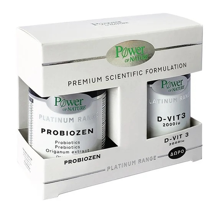 POWER HEALTH Promo Platinum Range Probiozen 15 ταμπλέτες & D-vit 3 2000iu 20 ταμπλέτες