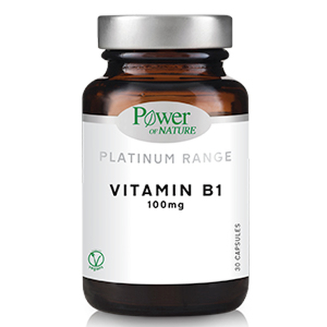 POWER HEALTH Vitamin B1 100mg Για Τη Φυσιολογική Λειτουργία Της Καρδιάς 30 Κάψουλες