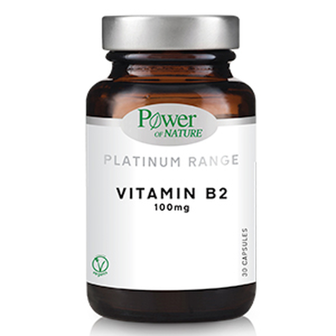 POWER HEALTH Vitamin B2 100mg Για Τη Φυσιολογική Λειτουργία Του Ανοσοποιητικού Συστήματος 30 Κάψουλες