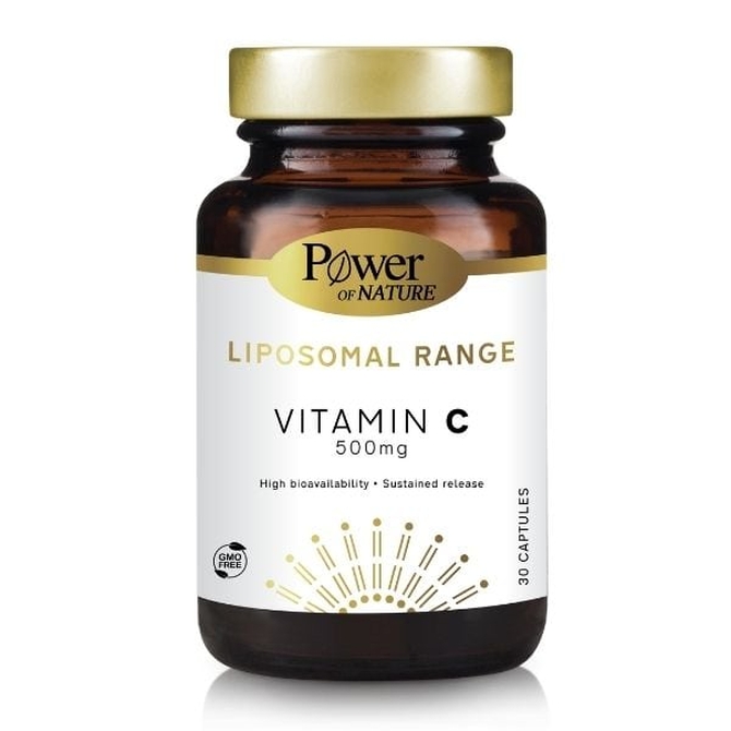 POWER HEALTH Liposomal Range Vitamin C 500mg Συμπλήρωμα Διατροφής για την Ενίσχυση του Ανοσοποιητικού 30 κάψουλες