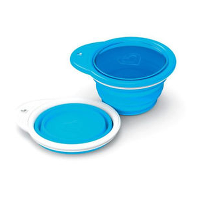 MUNCHKIN Go Bowl Silicone – Μπολ που «μαζεύει» από σιλικόνη Για παιδιά 6+ μηνών - Μπλε