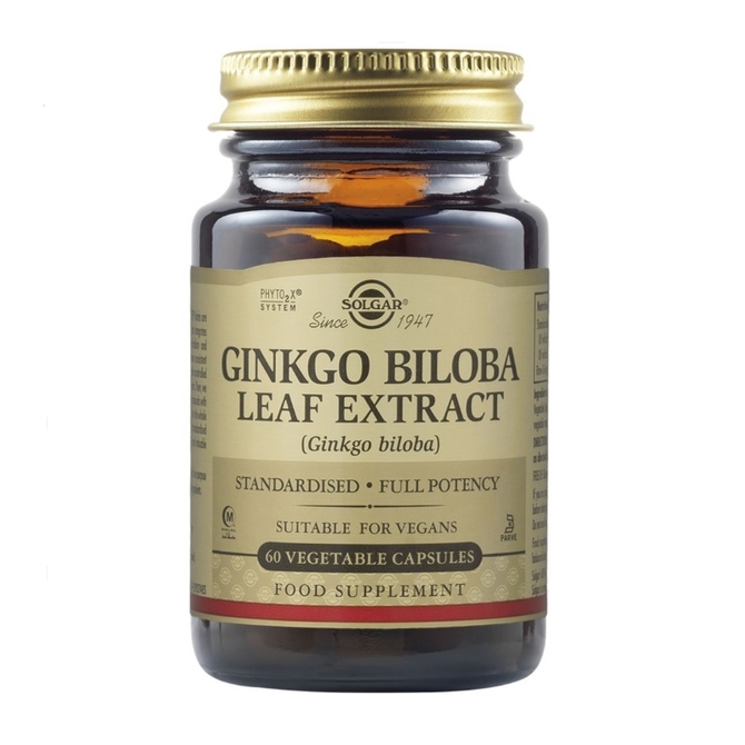 SOLGAR Gingko Biloba Leaf Extract Για Ενίσχυση της Μνήμης 60 Φυτοκάψουλες