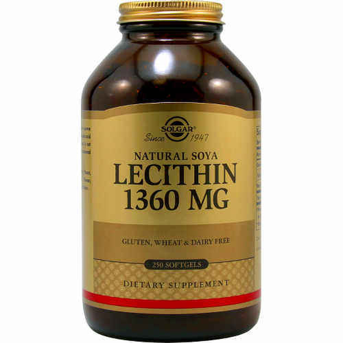 SOLGAR Lecithin 1360mg Για Έλεγχο Του Βάρους &  Για την Καλή Υγεία του Ήπατος 250 μαλακές κάψουλες