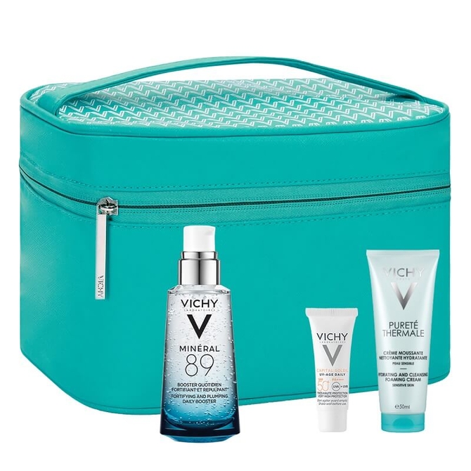 VICHY PROMO Mineral 89 Daily Booster 50ml & Δώρο Νεσεσέρ & Purete Thermale 50ml & UV Age Daily 3ml